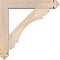 Ekena Millwork Olympic Arts and Crafts Smooth Bracket w/ Offset Brace, Douglas Fir, 5 1/2"W x 26"D x 26"H BKT0604X26X26OLY03SDF - alternate 2